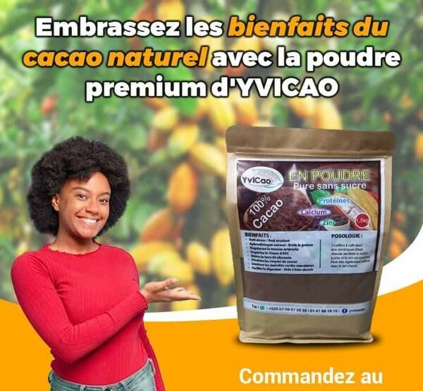 Poudre de Cacao Naturel YVICAO