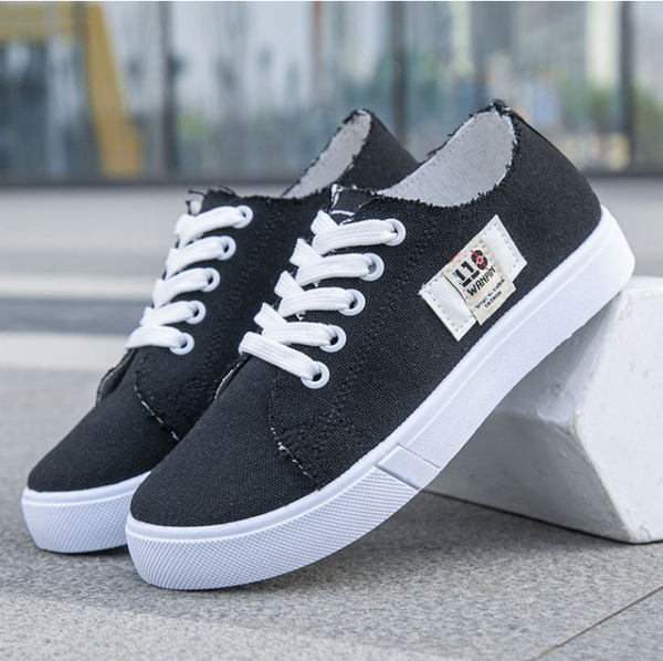 WOMEN'S LACE UP CANVAS SPORTS SHOES