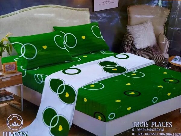 Parure de lit colorée en coton