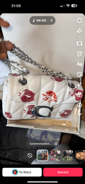Sac avec motif bisou