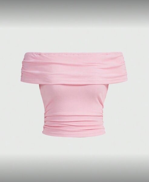 Top bandeau rose élégant