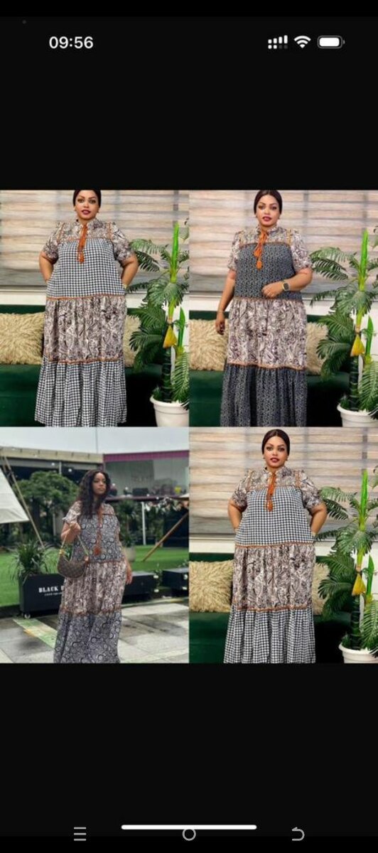 Robe longue grise pour femme