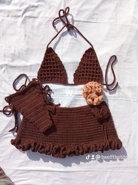 Ensemble bikini crochet mode