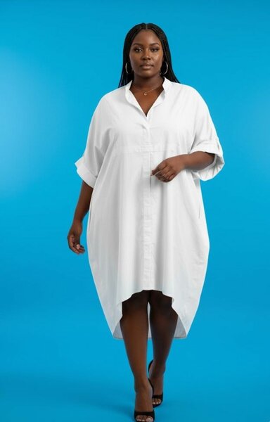 Robe Chemise Blanche Élégante