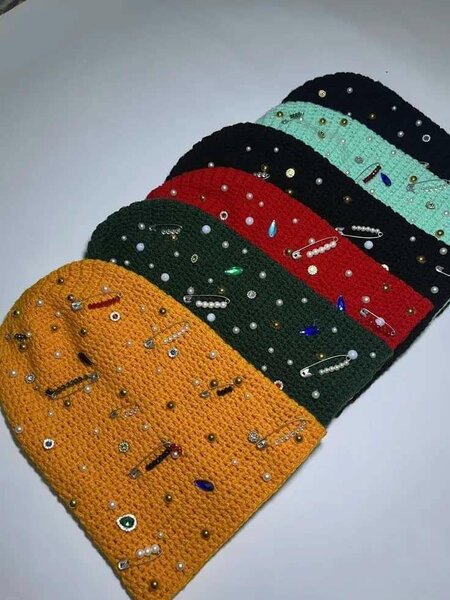 Knit Rhinestone Turban Headband