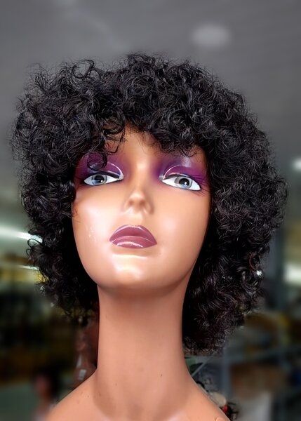 Short Black Curly Pixie Wig