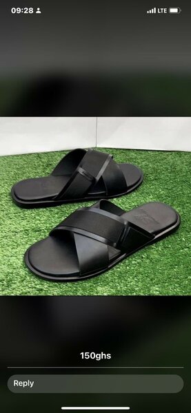 Mens leather slippers