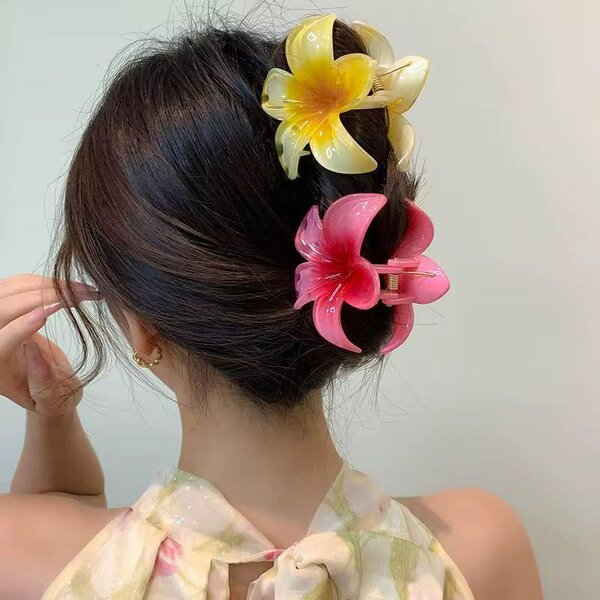 Barrettes Fleur Colorées Élégantes