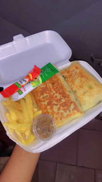 Wraps a la viande avec frites