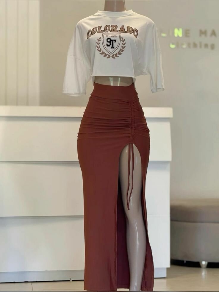 Jupe Longue Fendue Élégante