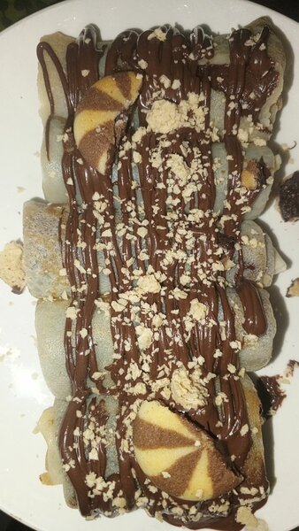 Crêpes fourrées chocolat noisettes