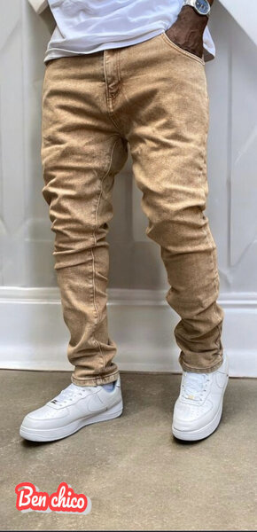 Jean beige homme tendance