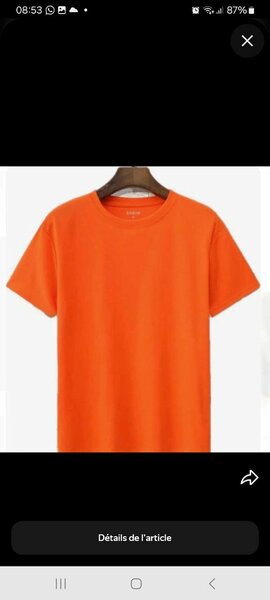 T-shirt orange unisexe