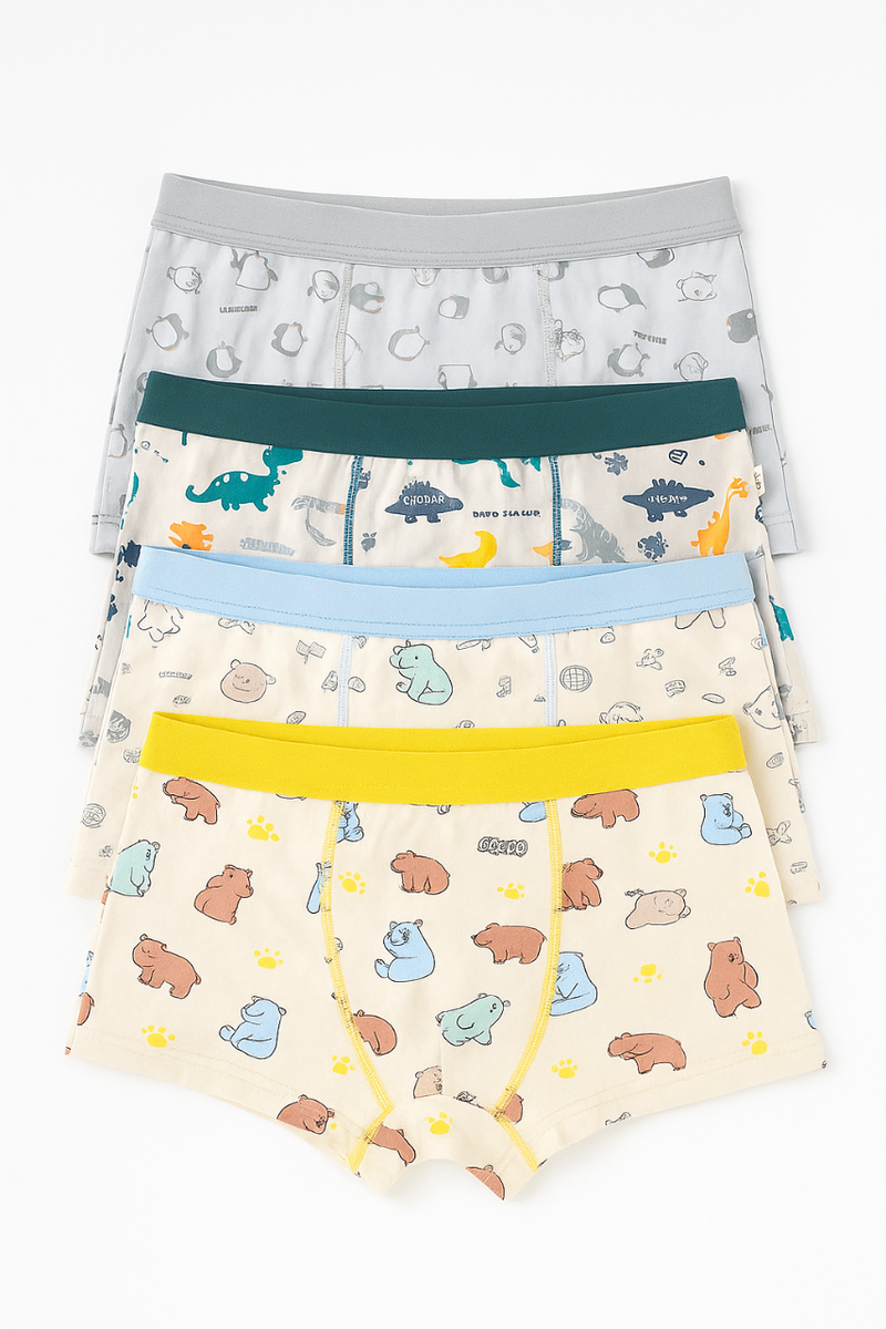 6 Boxers confort enfant motifs