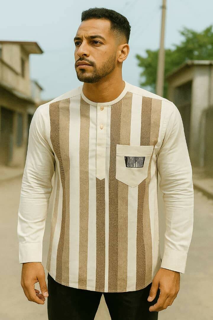 Chemise à rayures pour homme