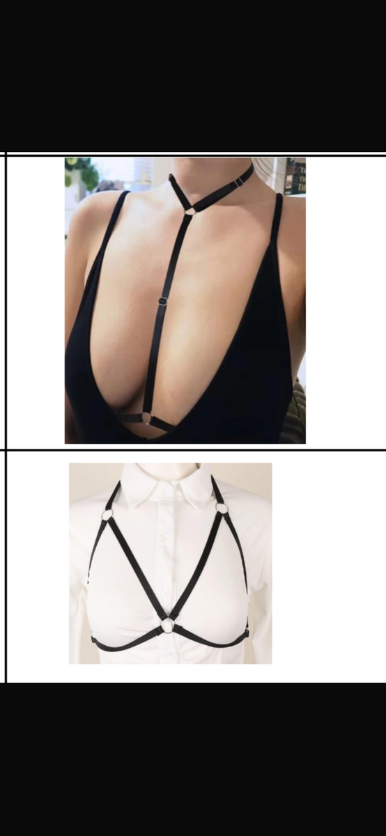 Collier de soutien-gorge noir sexy