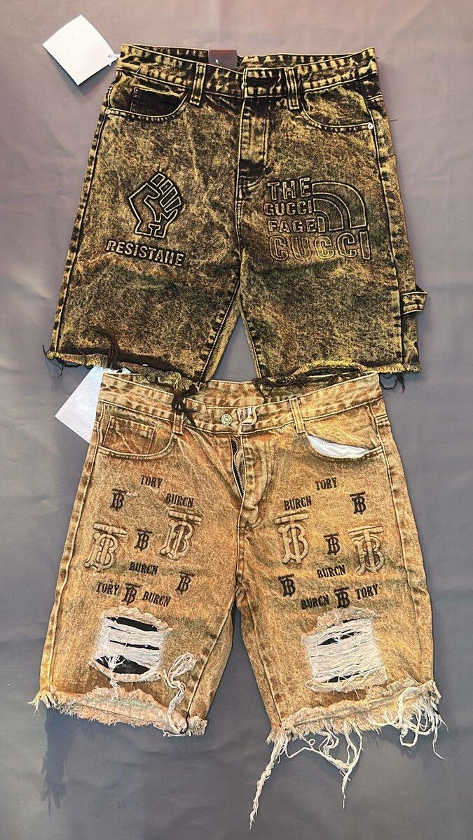 Shorts en denim délavé tendance