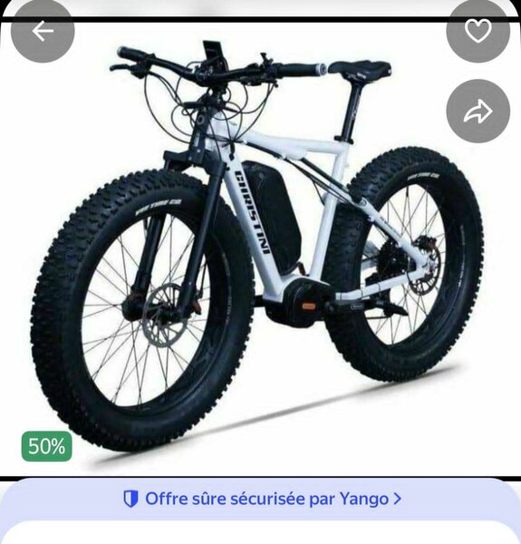 Vélo Électrique Tout Terrain DeepTwin - Blanc