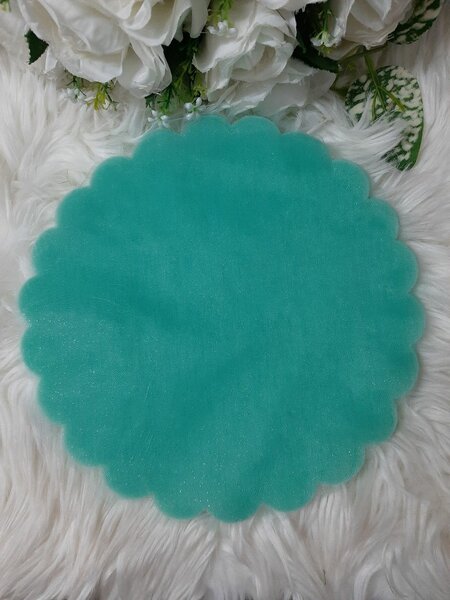 Tulle simple vert d'eau