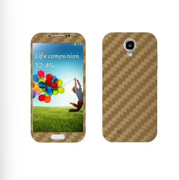 Samsung Galaxy S4 Golden Carbon Fiber Texture Mobile Skin