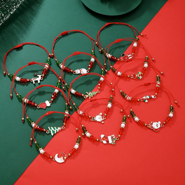 Bracelets de Noël  Rouge Vert