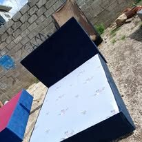 custom made bed with a high base