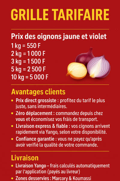 Oignons frais en gros