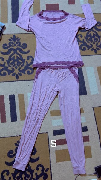 Pyjama femme col dentelle S