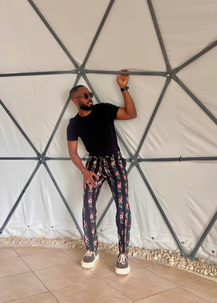 Pantalon imprimé floral homme