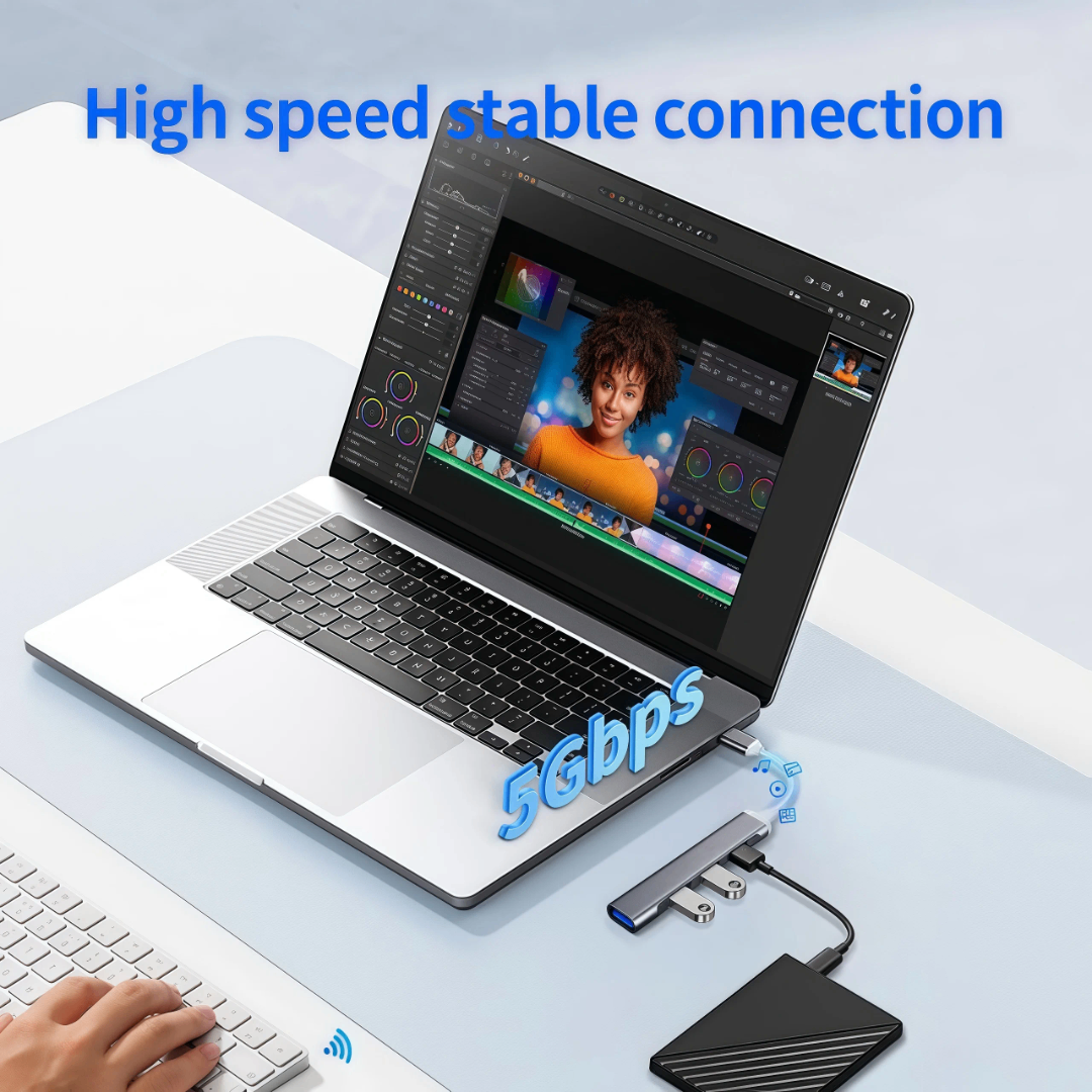 Adaptateur USB-C Hub 4 Ports