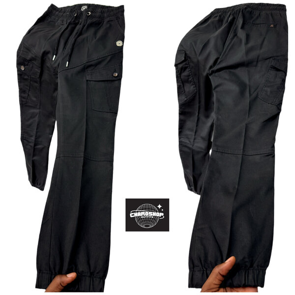 Pantalon cargo noir homme