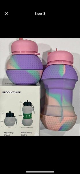 Gourde pliable en silicone