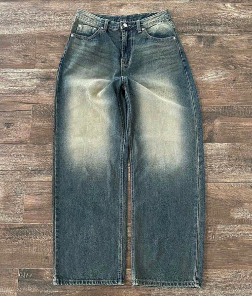 Jeans larges délavés
