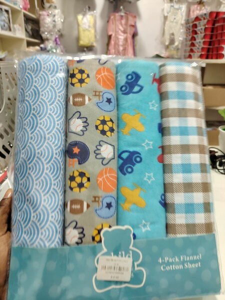 Lot de Draps en Flanelle Bébé