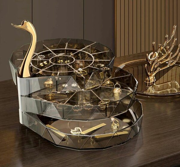 Boîte à bijoux cygne élégante