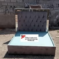 custom made bed with a high base