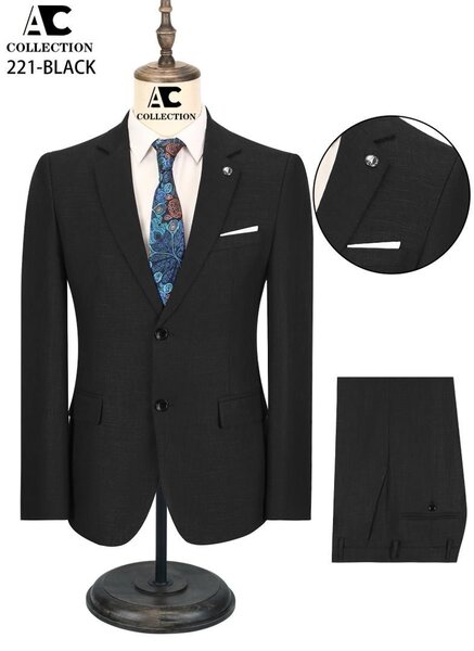 Costume élégance noire homme