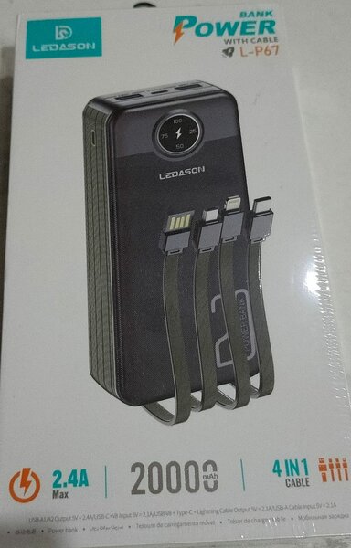 Power Bank LEDA 20000mAh 4-en-1