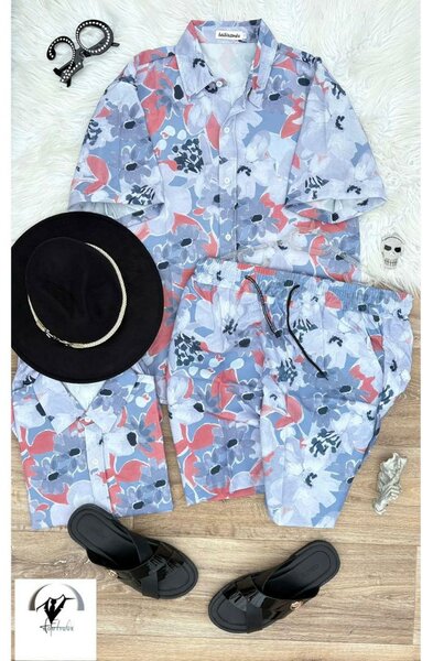 Ensemble chemise et short floral