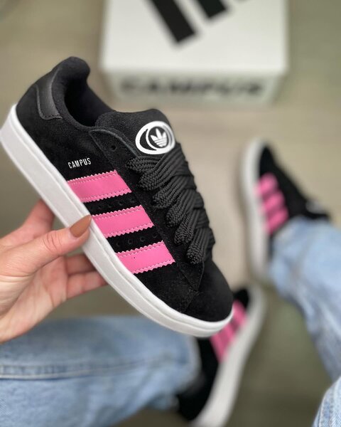 Baskets Noires Rose Campus