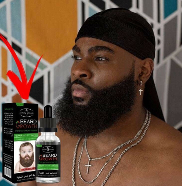 Huile de croissance de barbe pour hommes