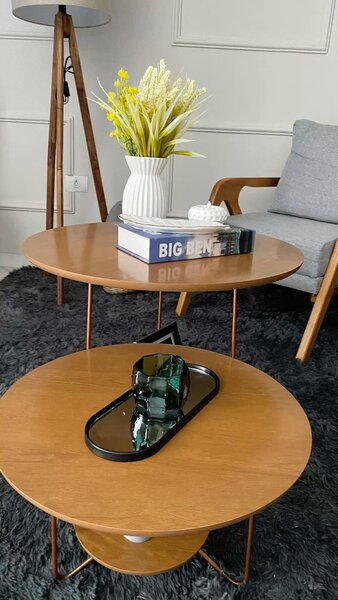 Table basse en bois ronde