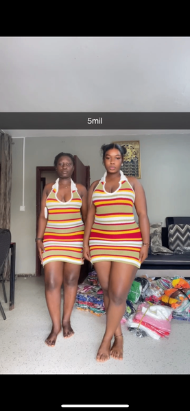 Robe rayée été élégante