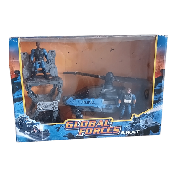 Global Forces S.W.A.T - Jouet figurines articulées avec hélicoptère