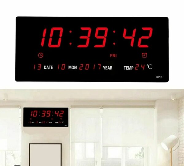 Horloge murale numérique LED