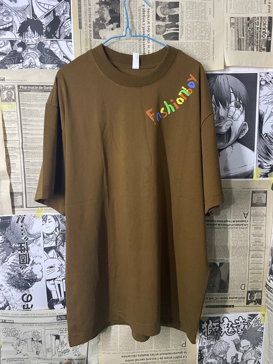 T-shirt unisexe marron cool