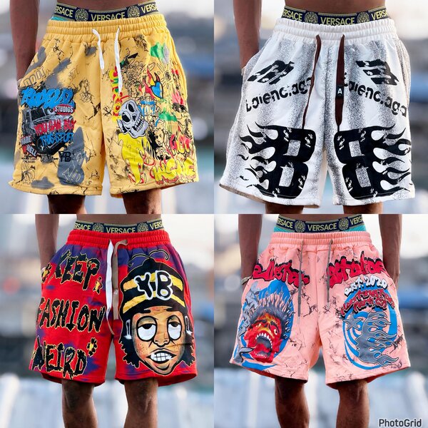 Shorts colorés graphiques homme