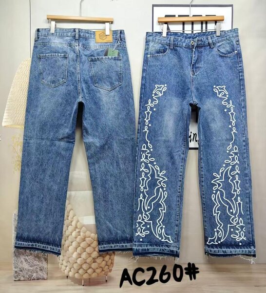 Jean Bleu Brodé Homme Stylé