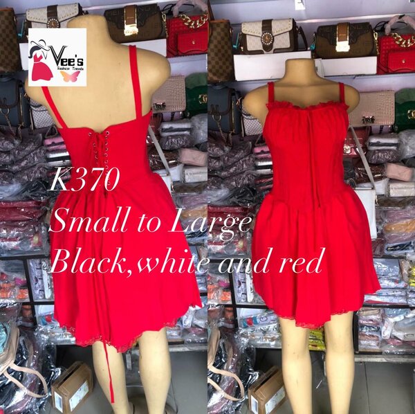 Women's red dress, sizes S-L