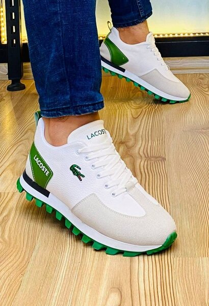 Baskets blanches Lacoste homme